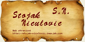 Stojak Niculović vizit kartica